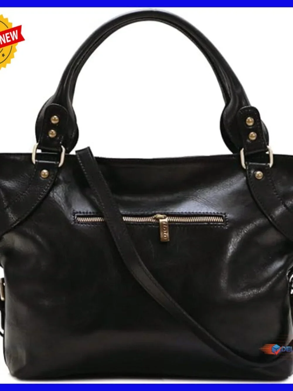 Italian Leather Hobo Shoulder Bag with Tablet Compartment & Lifetime Warranty